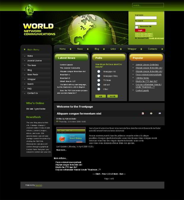 globe web design - World Network Communications